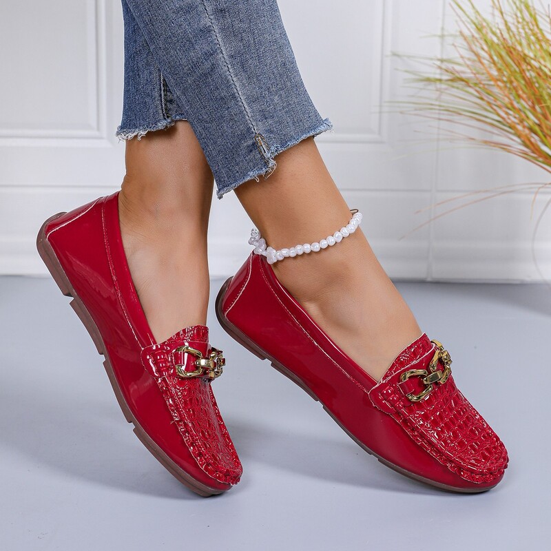 Nauji odiniai rudens bateliai su grandinėle ir apvalia nosele 2025 m., laisvalaikio bateliai plokščiapadžiai, moteriški, didelių dydžių mokasinai, skirti užsienio prekybai.