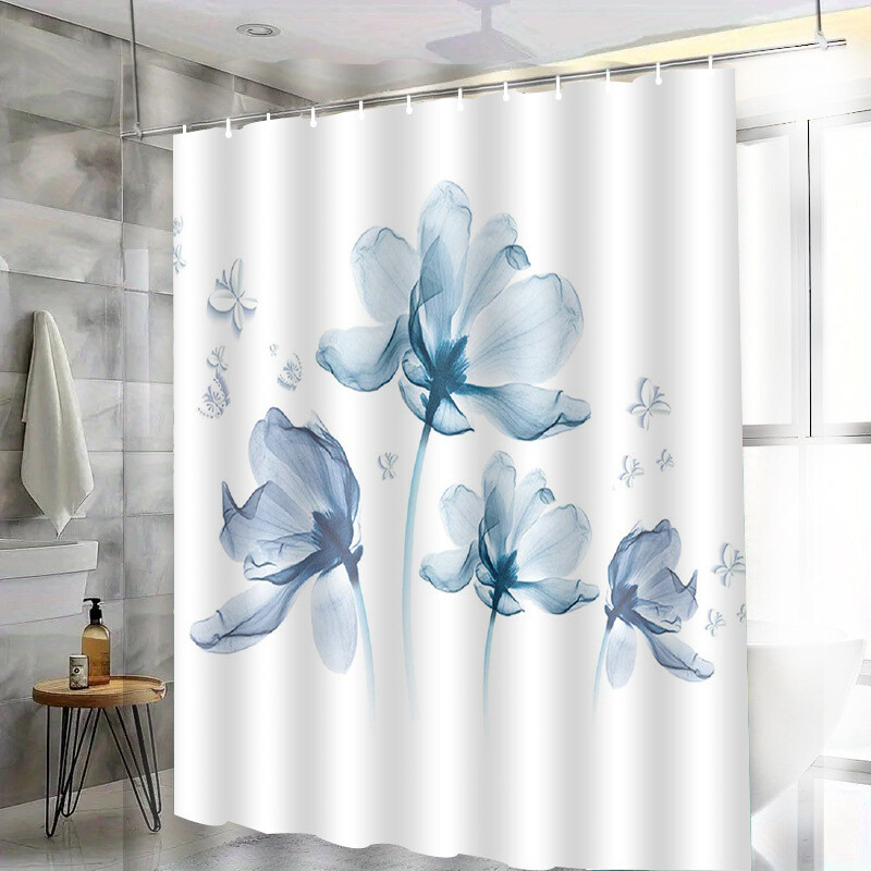 Sprchový záves, vodeodolný a odolný voči plesniam, zahustený kúpeľňový záves, sada kúpeľňových závesov bez dier, záves na dvere, záves na okno, závesný záves cez okraj