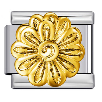 Jaunās sērijas titāna tērauda aproce ar ziedu, metināšanas rakstu, eļļas pilienu, DIY itāļu modulāra aproce, siksniņa, ķēdīte, vairumtirdzniecība