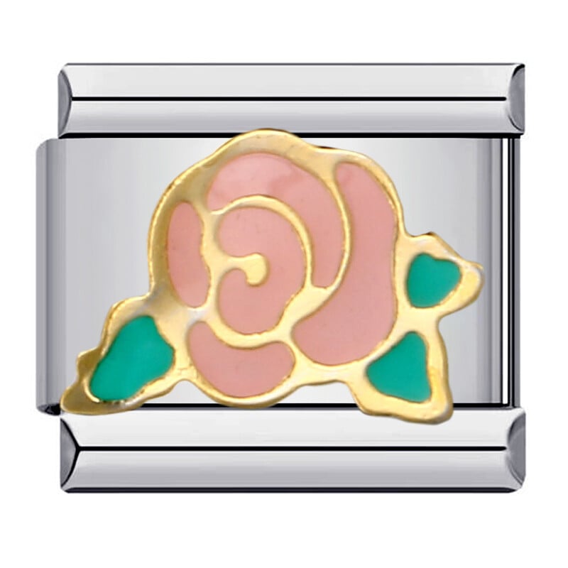 Jaunās sērijas titāna tērauda aproce ar ziedu, metināšanas rakstu, eļļas pilienu, DIY itāļu modulāra aproce, siksniņa, ķēdīte, vairumtirdzniecība