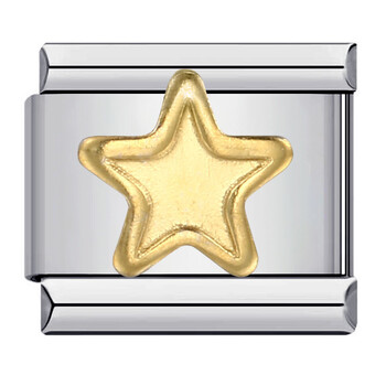 Vienkārša itāļu modulāra aproce ar zelta motīvu, kas izgatavota no titāna tērauda, metināšanas aproce ar eļļas pilienu, itāļu modulāra.