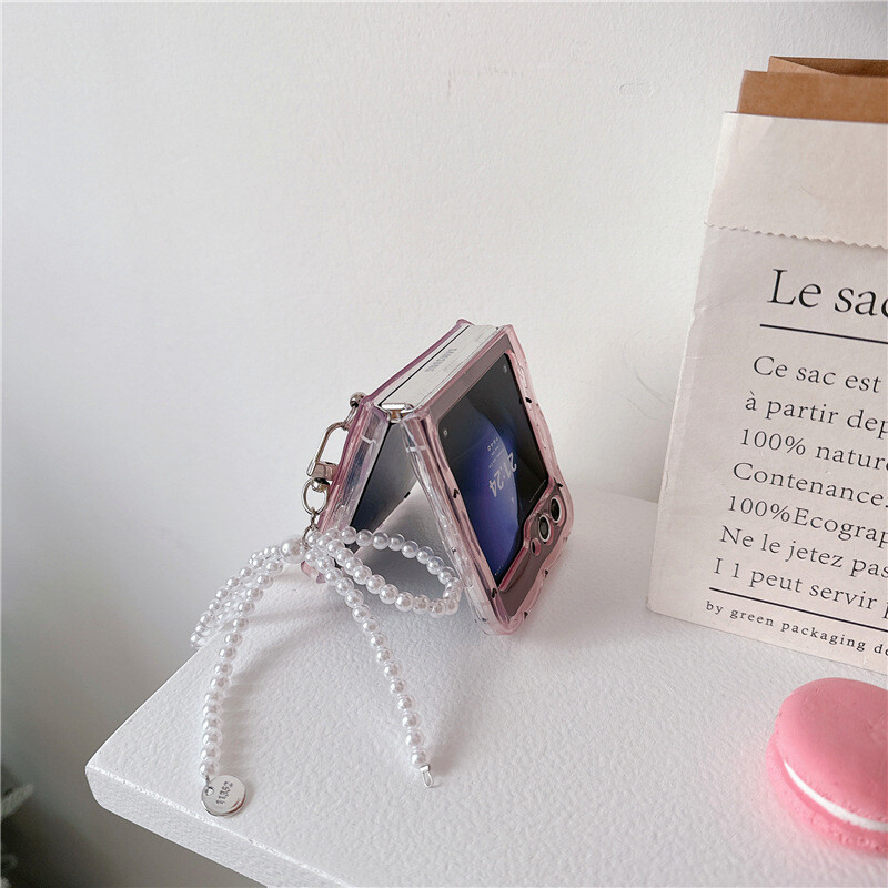 Νέα πτυσσόμενη θήκη τηλεφώνου για Samsung Galaxy ZLFIP 5ης γενιάς με περιστρεφόμενη άκρη, σχήμα καρδιάς, κατάλληλη για ZLFIP 6/4ης γενιάς.