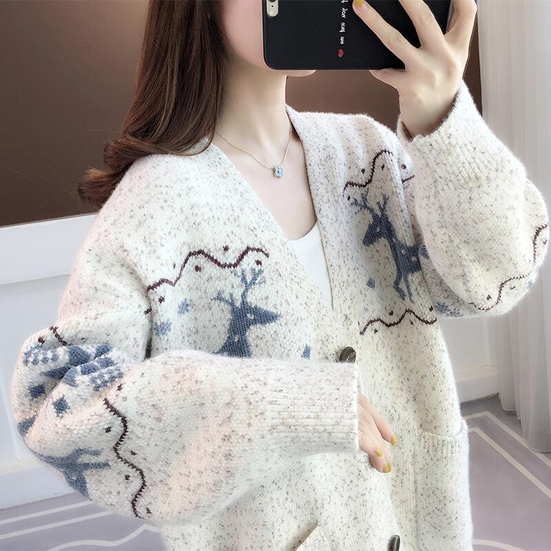 Cardigan elegant tricotat pentru femei, pulover nou de primăvară și toamnă, stil leneș, îmbrăcăminte exterioară pentru femei, palton