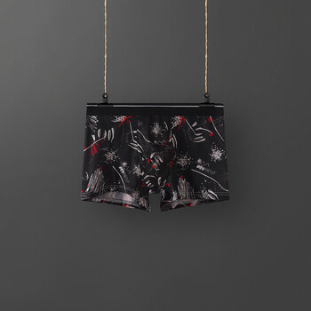 Ανδρικό Μπικίνι από Μετάξι σε Πάγο, Ανδρικά Μποξεράκια, Καλοκαιρινά Λεπτά, Αναπνέοντα, Τυπωμένα, Ανδρικά Αντιβακτηριδιακά Εσώρουχα