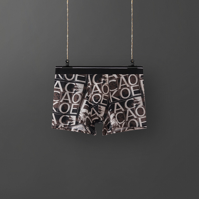 Ανδρικό Μπικίνι από Μετάξι σε Πάγο, Ανδρικά Μποξεράκια, Καλοκαιρινά Λεπτά, Αναπνέοντα, Τυπωμένα, Ανδρικά Αντιβακτηριδιακά Εσώρουχα