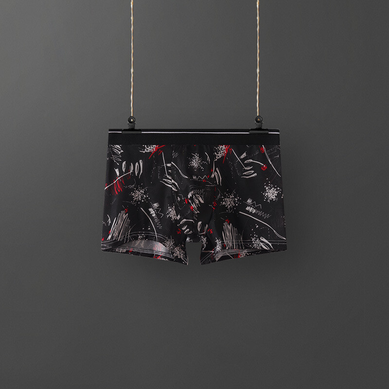 Ανδρικό Μπικίνι από Μετάξι σε Πάγο, Ανδρικά Μποξεράκια, Καλοκαιρινά Λεπτά, Αναπνέοντα, Τυπωμένα, Ανδρικά Αντιβακτηριδιακά Εσώρουχα