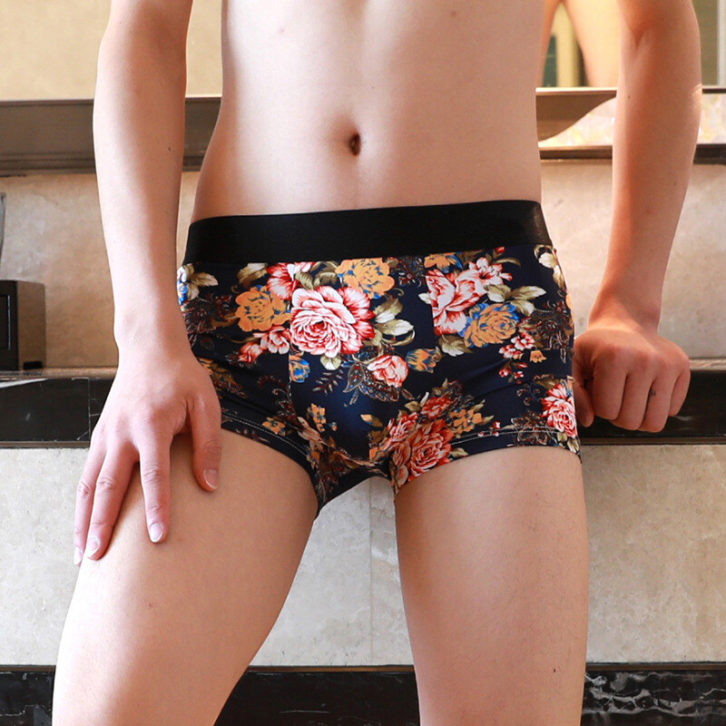 Ледено копринено дишащо мъжко бельо, безшевни ултратънки боксерки с голям размер, летни къси панталони за момчета Ice Sense, на едро