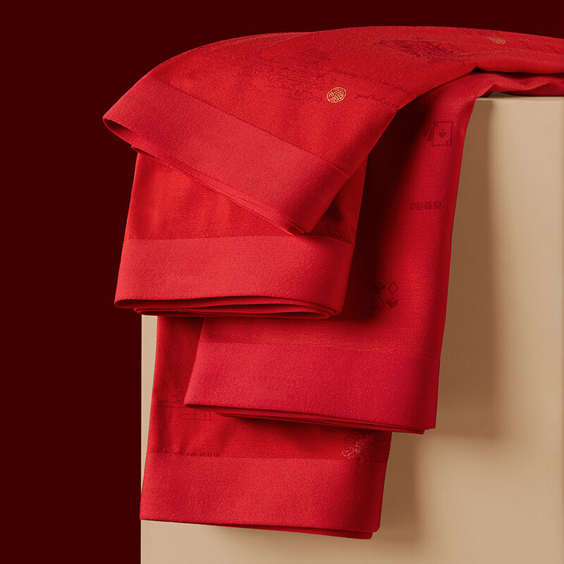 Мъжко бельо, яркочервено сватбено бельо, мъжки модални безшевни антибактериални боксерки