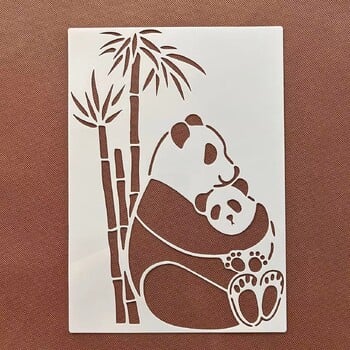 Panda creativ drăguț grafică mascare pensulă pentru copii pictură graffiti auxiliar pictat manual șablon gol tip