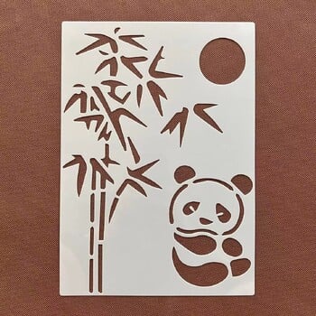 Panda creativ drăguț grafică mascare pensulă pentru copii pictură graffiti auxiliar pictat manual șablon gol tip