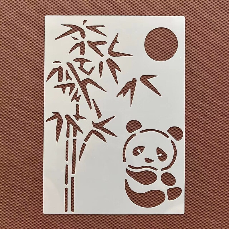 Panda creativ drăguț grafică mascare pensulă pentru copii pictură graffiti auxiliar pictat manual șablon gol tip