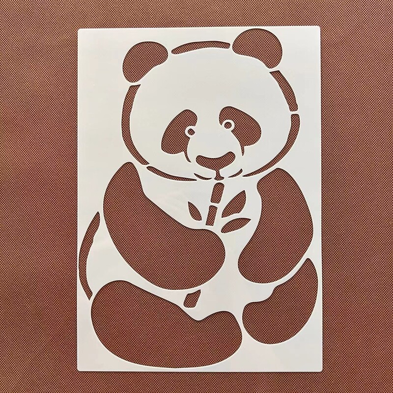 Panda creativ drăguț grafică mascare pensulă pentru copii pictură graffiti auxiliar pictat manual șablon gol tip