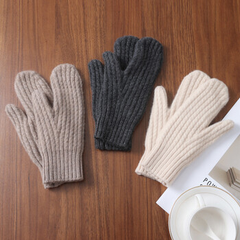 Tarpvalstybinės užsienio prekybos gamintojų didmeninė prekyba 100 vilnonių siūlų pirštinėmis rudens ir žiemos pirštinėmis šiltos šalčiui atsparios vienspalvės pirštinės moterims