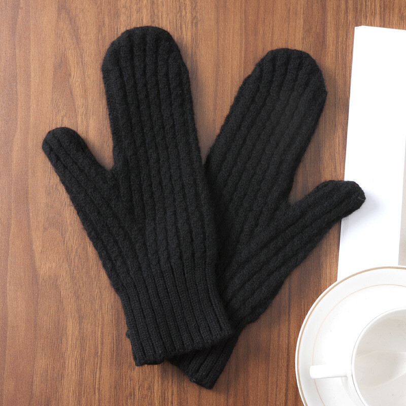 Tarpvalstybinės užsienio prekybos gamintojų didmeninė prekyba 100 vilnonių siūlų pirštinėmis rudens ir žiemos pirštinėmis šiltos šalčiui atsparios vienspalvės pirštinės moterims