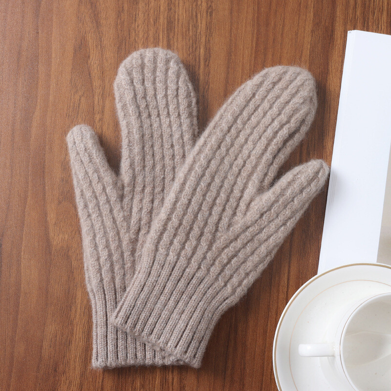 Tarpvalstybinės užsienio prekybos gamintojų didmeninė prekyba 100 vilnonių siūlų pirštinėmis rudens ir žiemos pirštinėmis šiltos šalčiui atsparios vienspalvės pirštinės moterims