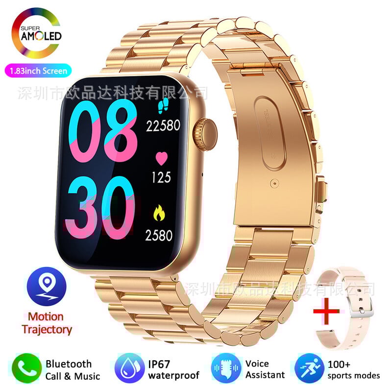 Νέο έξυπνο ρολόι Bluetooth HW92 με μεγάλη οθόνη, λειτουργία μέτρησης καρδιακών παλμών, αδιάβροχο, αθλητικό, για άνδρες και γυναίκες.