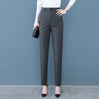 Moteriškos pavasario-rudens profesionalios kostiuminės kelnės, laisvo kirpimo, universalios, liekninančios, kasdienės, siauros haremo kelnės, 2022 m.