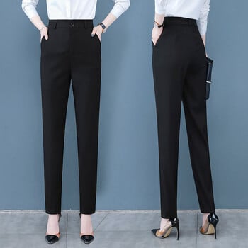 Moteriškos pavasario-rudens profesionalios kostiuminės kelnės, laisvo kirpimo, universalios, liekninančios, kasdienės, siauros haremo kelnės, 2022 m.