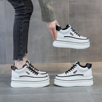 Teniși cu platformă pentru femei minion, noi pantofi sport casual și simpli cu căptușeală din fleece pentru toamna/iarna 2025.