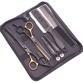 Rūpnīcas vairumtirdzniecības matu šķēru komplekts mājsaimniecības lietošanai, plakanas šķēres, retināšanas šķēres, matu griešanas šķēres sprādziena retināšanai, 6,0 collas, pārrobežu e-komercija.