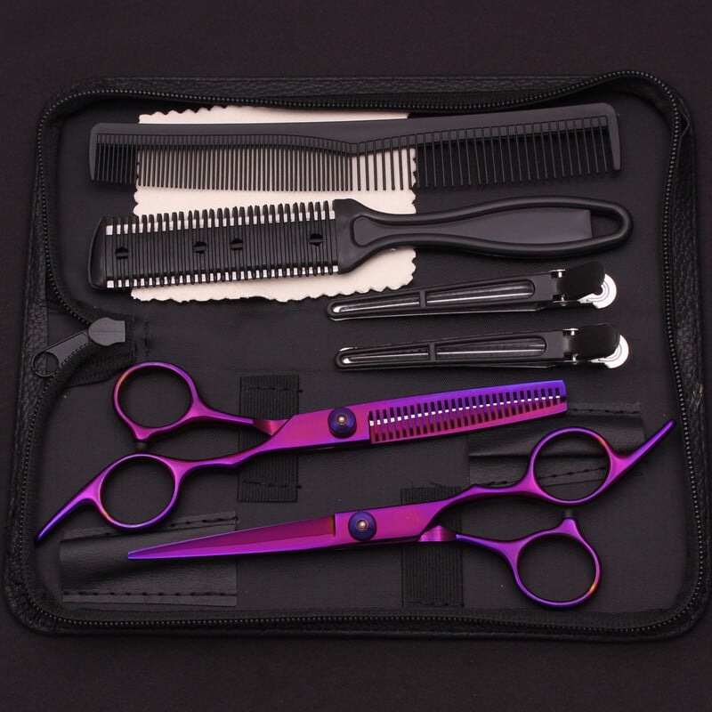 Rūpnīcas vairumtirdzniecības matu šķēru komplekts mājsaimniecības lietošanai, plakanas šķēres, retināšanas šķēres, matu griešanas šķēres sprādziena retināšanai, 6,0 collas, pārrobežu e-komercija.