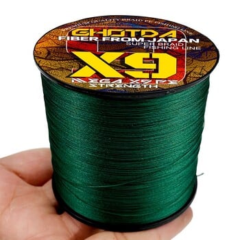 300 m 9 gijų didelio stiprumo PE pluoštas, skirtas dideliems metimams gamtoje, masalui ir galingam metimui salve