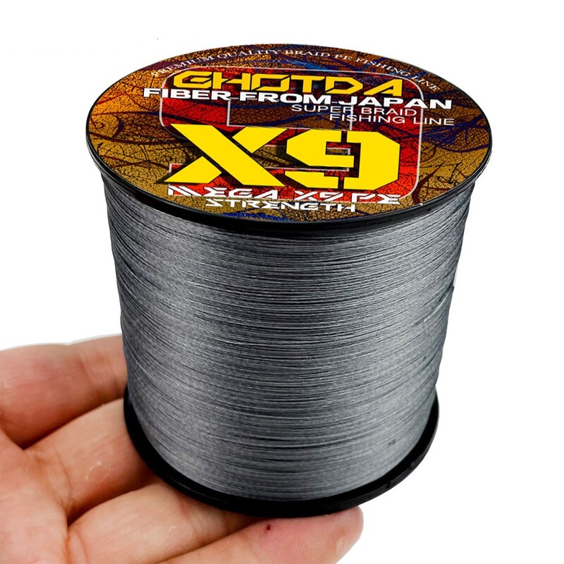 300 m 9 gijų didelio stiprumo PE pluoštas, skirtas dideliems metimams gamtoje, masalui ir galingam metimui salve