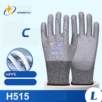 „Xingyu“ apsauginės pirštinės – HPPE atsparios įpjovimams, atsparios dilimui, neslystančios, impregnuotos stiklu, atsparios įpjovimams, žuvų gaudymo pirštinės statybvietėms