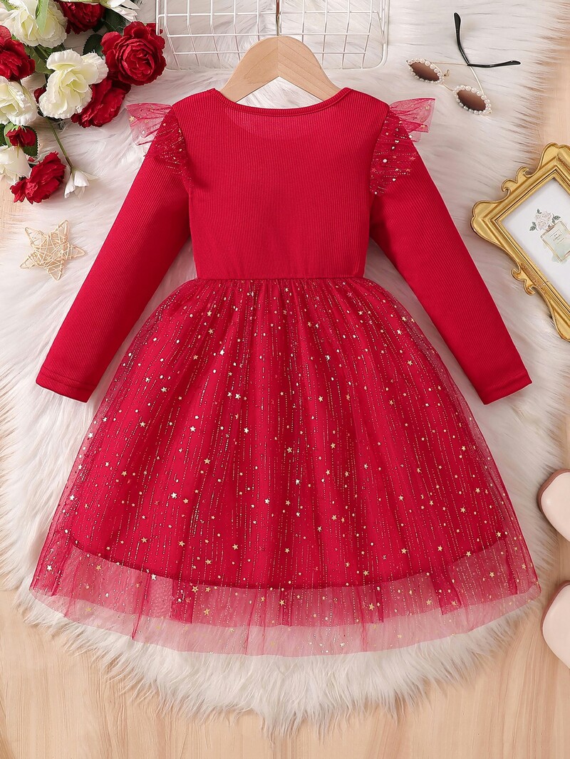 2025 m. nauja mados mergaičių suknelė pavasariui ir rudeniui, princesės suknelė, vaikų drabužiai