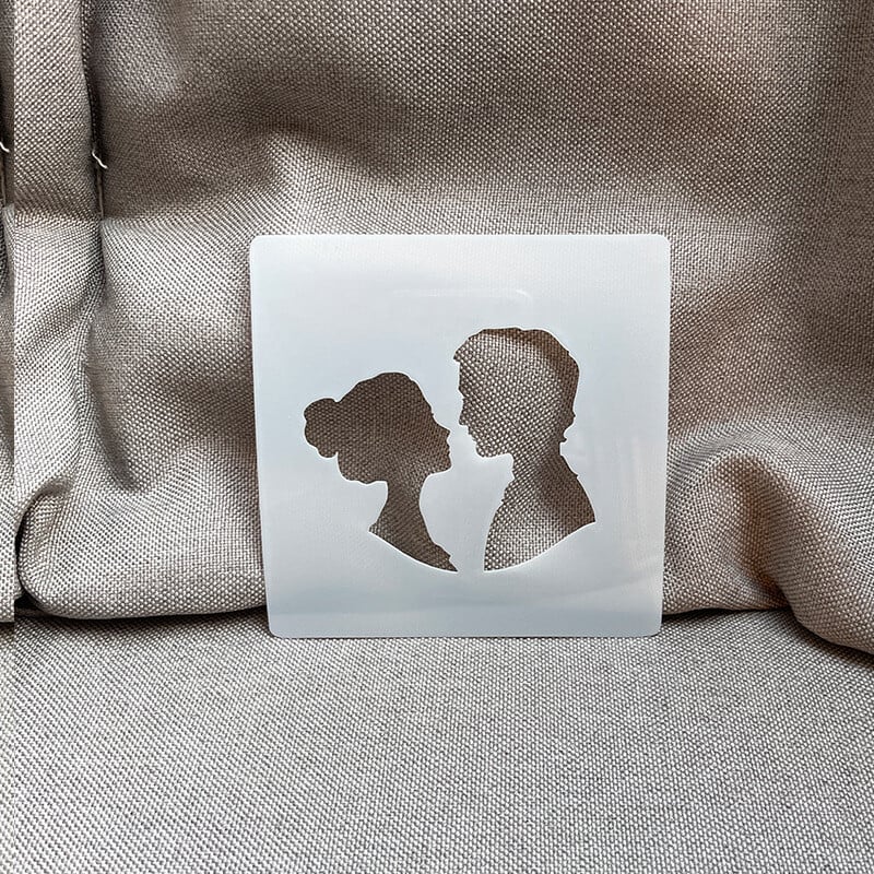 Šablonas apvaliam raižytam piešiniui dvigubai laimei, rankų darbo gimtadienio dovanai, aliejinei pastelei, mėnuliui ir saulei.