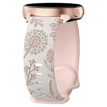 Λουράκι ρολογιού 20 χιλιοστών γενικής χρήσης με μοτίβο πικραλίδας χαραγμένο με λέιζερ και κούμπωμα σε σχήμα οκτώ, κατάλληλο για ρολόγια Samsung και Huawei