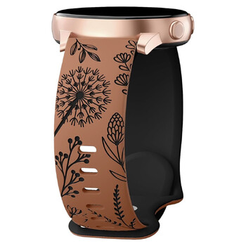 Λουράκι ρολογιού 20 χιλιοστών γενικής χρήσης με μοτίβο πικραλίδας χαραγμένο με λέιζερ και κούμπωμα σε σχήμα οκτώ, κατάλληλο για ρολόγια Samsung και Huawei