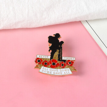 Καρφίτσα με κινούμενα σχέδια παπαρούνας σε καυτές πωλήσεις, σχέδιο στρατιώτη της Βρετανικής Λεγεώνας, καρφίτσα πέτου, σήμα, σακίδιο πλάτης, διακόσμηση, κλιπ