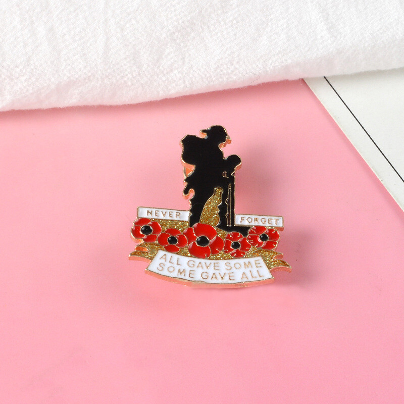 Karštai parduodama animacinė aguonų sagė, Britų legiono kareivio dizainas, atlapo segtukas, ženklelis, kuprinė, dekoracija, segtukas