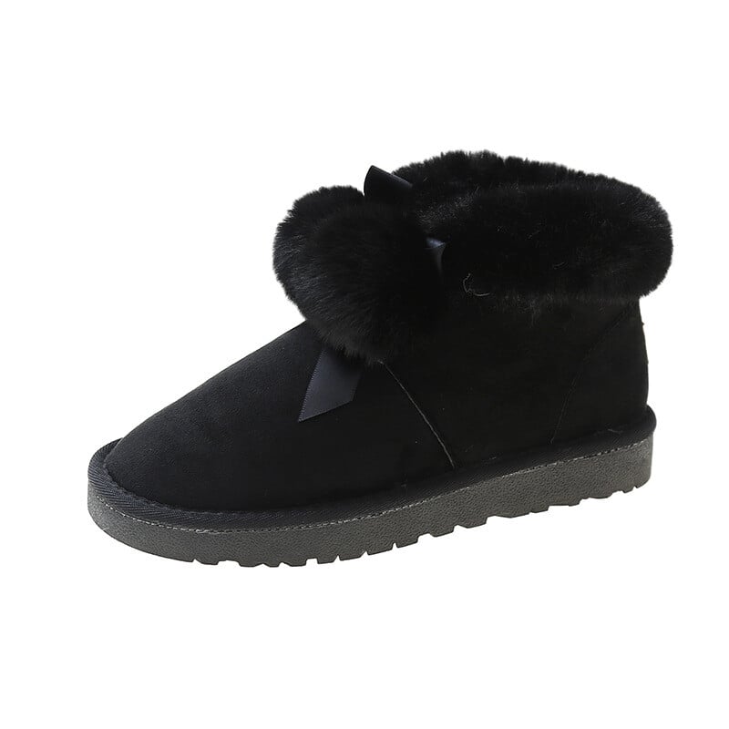 Γυναικεία βαμβακερά παπούτσια, χιονομπότες, χαριτωμένα με επένδυση από φλις, ζεστά, χοντρά βαμβακερά, ψηλά, αντιολισθητικά, ζεστά χειμωνιάτικα παπούτσια