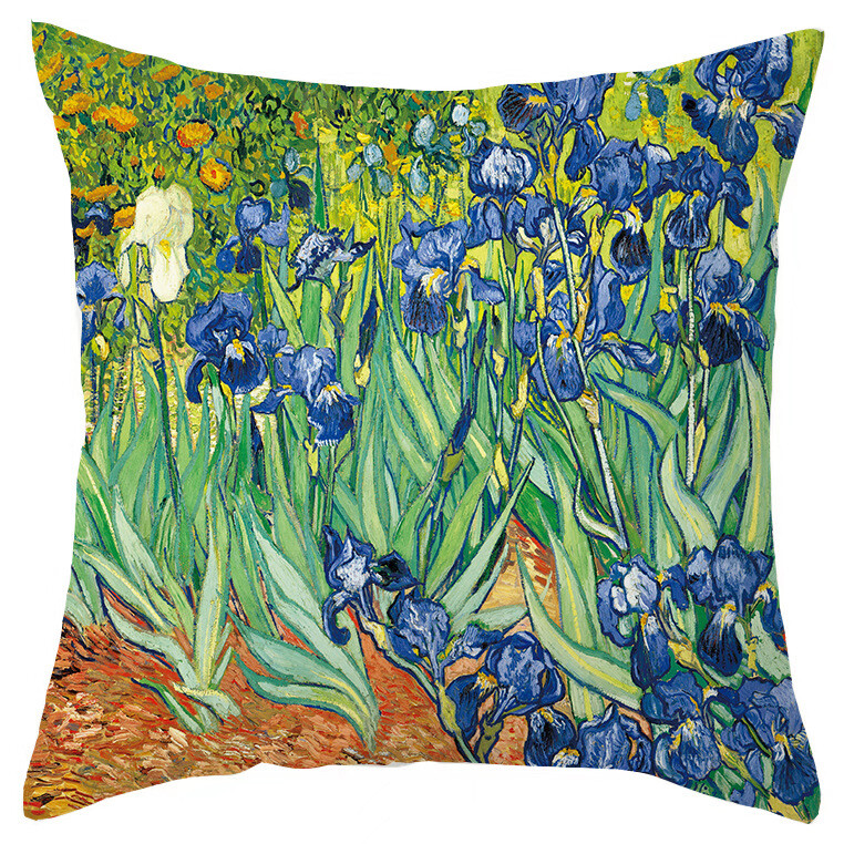 Klasikinis Van Gogo aliejinis paveikslas, itin minkštas aksominis dvipusis spausdintas pagalvės užvalkalas, sofos pagalvėlė, automobilio juosmens pagalvėlė, namų pagalvė
