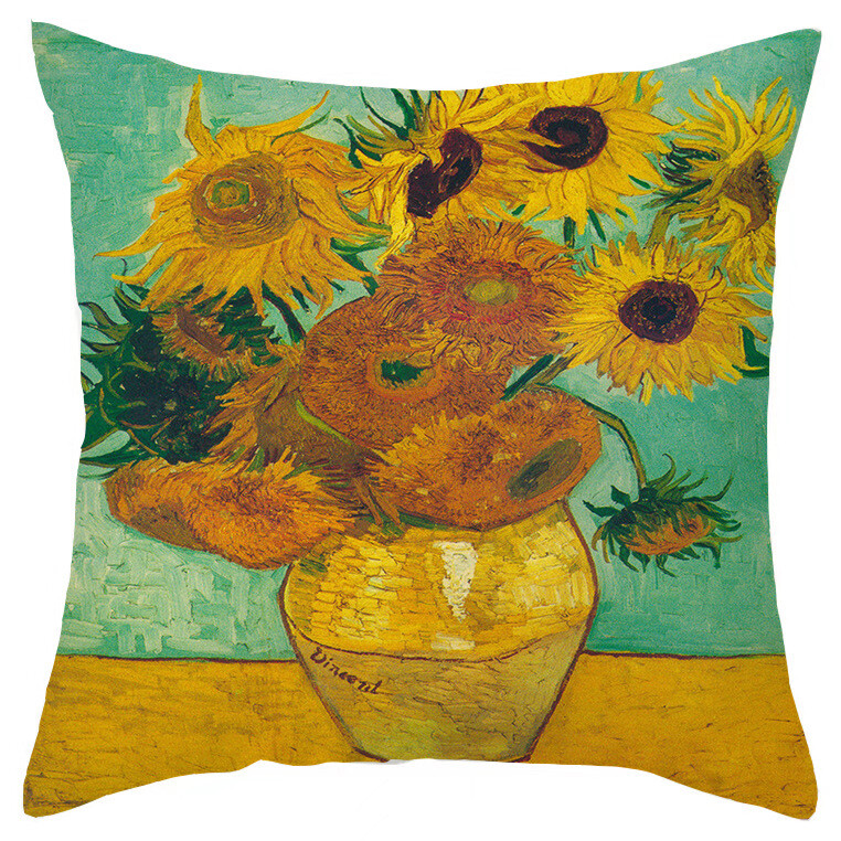 Klasikinis Van Gogo aliejinis paveikslas, itin minkštas aksominis dvipusis spausdintas pagalvės užvalkalas, sofos pagalvėlė, automobilio juosmens pagalvėlė, namų pagalvė