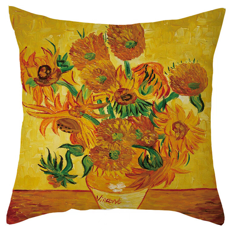 Klasikinis Van Gogo aliejinis paveikslas, itin minkštas aksominis dvipusis spausdintas pagalvės užvalkalas, sofos pagalvėlė, automobilio juosmens pagalvėlė, namų pagalvė