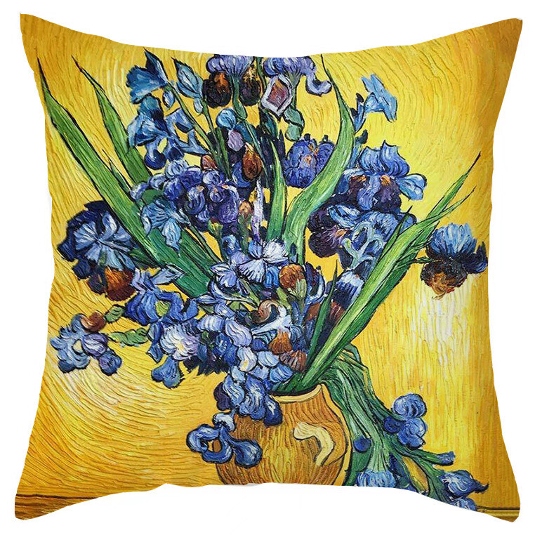 Klasikinis Van Gogo aliejinis paveikslas, itin minkštas aksominis dvipusis spausdintas pagalvės užvalkalas, sofos pagalvėlė, automobilio juosmens pagalvėlė, namų pagalvė