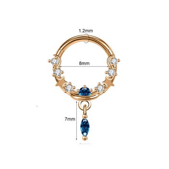 Ευρωπαϊκό και αμερικανικό διασυνοριακό κλειστό δαχτυλίδι μύτης με κλιπ μύτης, εξατομικευμένο κόσμημα τρυπήματος μύτης για χόνδρο αυτιών 