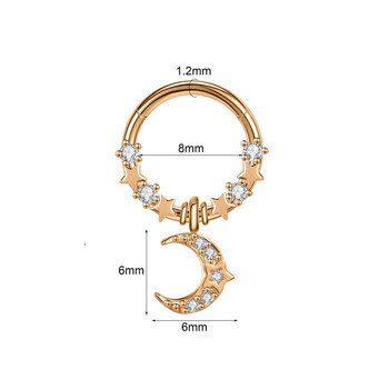 Ευρωπαϊκό και αμερικανικό διασυνοριακό κλειστό δαχτυλίδι μύτης με κλιπ μύτης, εξατομικευμένο κόσμημα τρυπήματος μύτης για χόνδρο αυτιών 