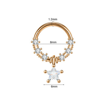 Ευρωπαϊκό και αμερικανικό διασυνοριακό κλειστό δαχτυλίδι μύτης με κλιπ μύτης, εξατομικευμένο κόσμημα τρυπήματος μύτης για χόνδρο αυτιών 