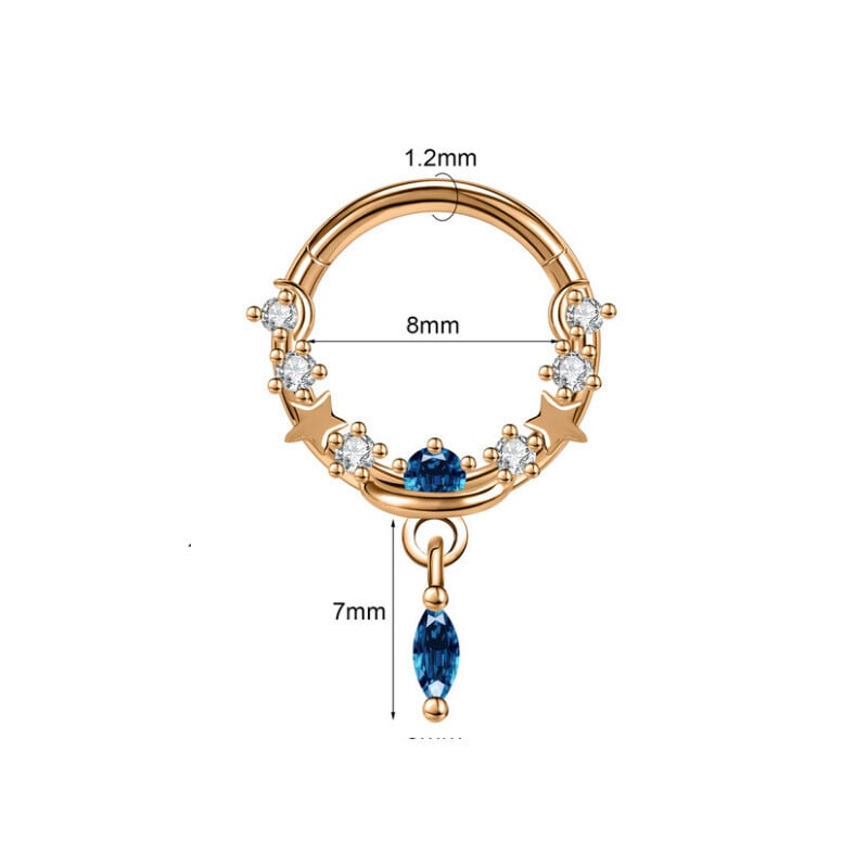 Europos ir Amerikos tarpvalstybinis uždaras nosies žiedo pakabukas nosies segtukas nosies segtukas personalizuoti ausų kremzlės nosies auskarų vėrimo papuošalai 