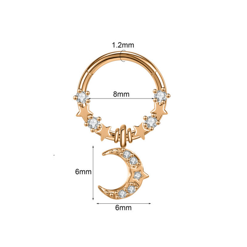 Europos ir Amerikos tarpvalstybinis uždaras nosies žiedo pakabukas nosies segtukas nosies segtukas personalizuoti ausų kremzlės nosies auskarų vėrimo papuošalai 