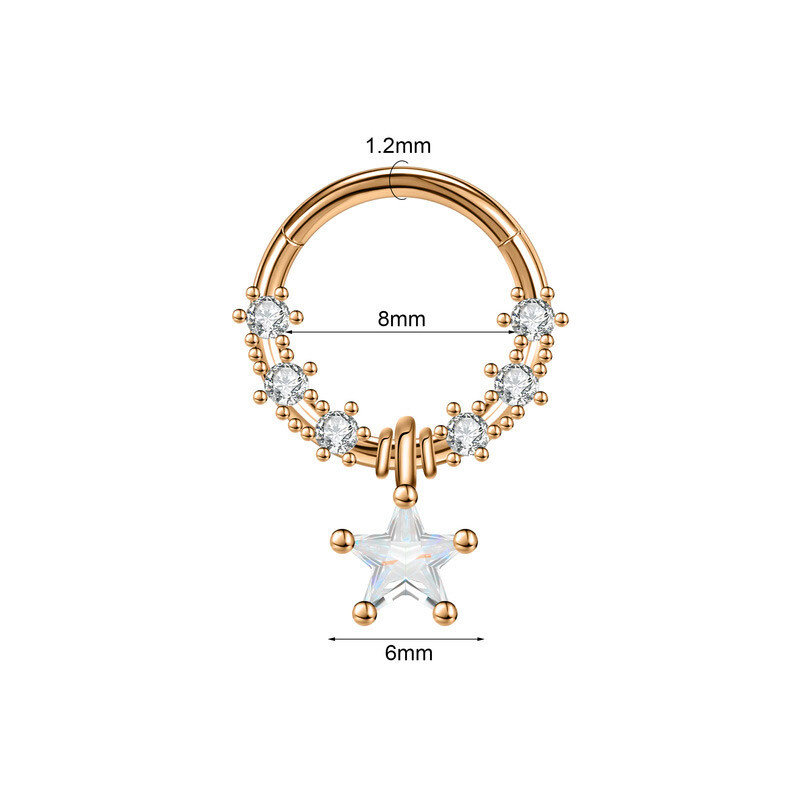 Europos ir Amerikos tarpvalstybinis uždaras nosies žiedo pakabukas nosies segtukas nosies segtukas personalizuoti ausų kremzlės nosies auskarų vėrimo papuošalai 