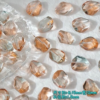 12x16 мм 50pcs имитация на естествени розови и лилави кристални неправилни стъклени мъниста за ръчно изработени мъниста „Направи си сам“ Материал на колието