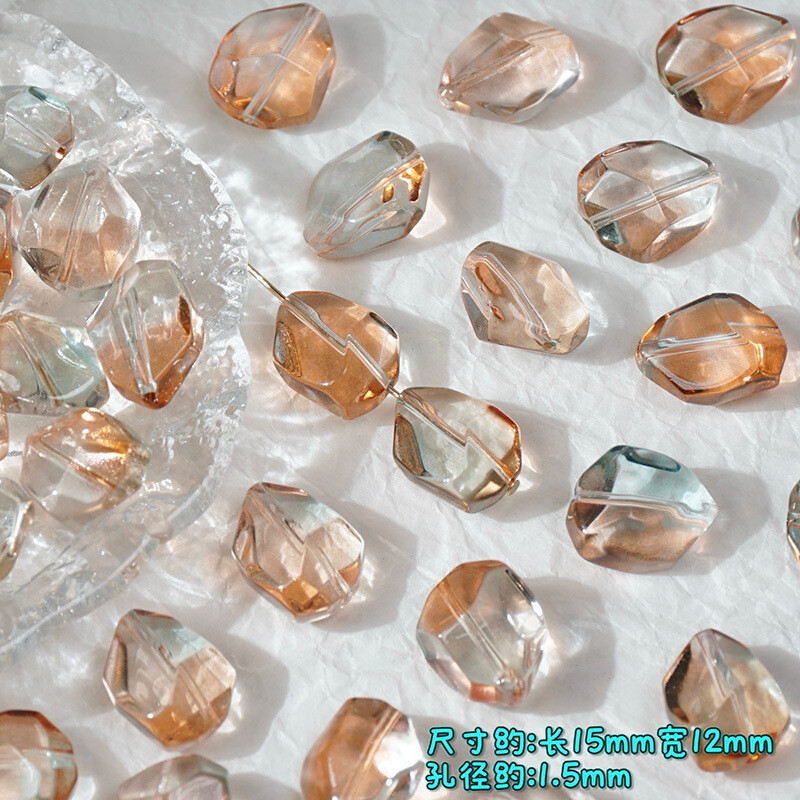 12x16 мм 50pcs имитация на естествени розови и лилави кристални неправилни стъклени мъниста за ръчно изработени мъниста „Направи си сам“ Материал на колието