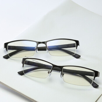 Kék fény elleni olvasószemüveg, félig keret nélküli, alkalmas vállalkozásoknak, időseknek, utcai árusoknak, közvetlen gyári értékesítés, nagykereskedelem, dropshipping, divatos olvasószemüvegek