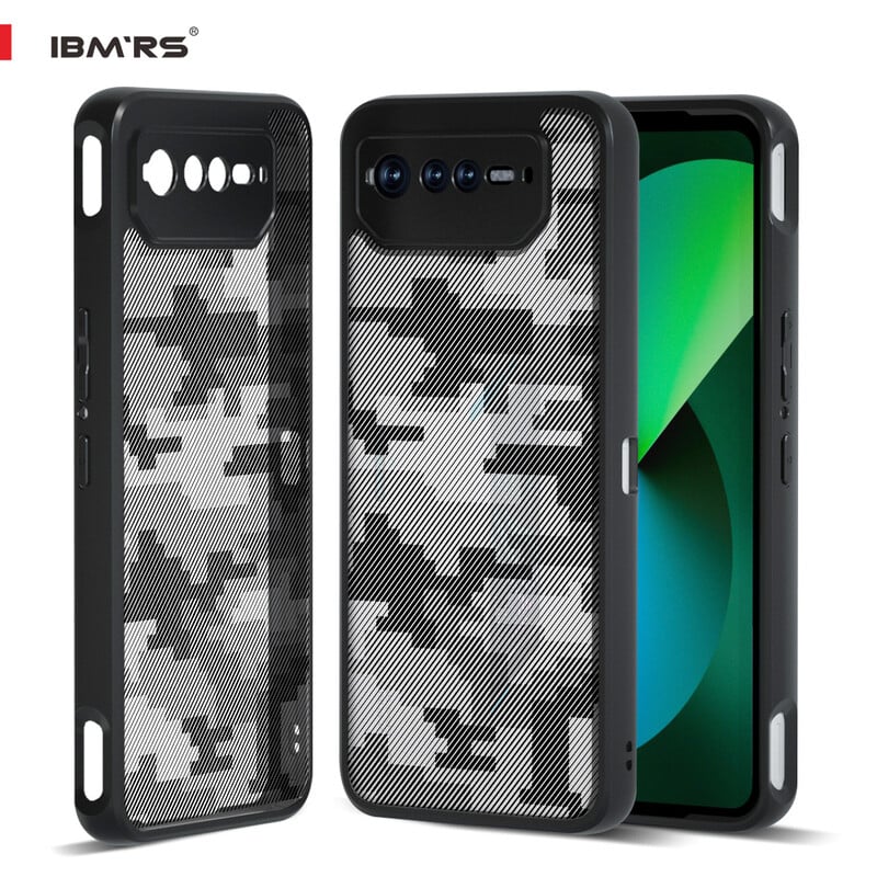 Saderīgs ar ASUS ROG Phone 6D maciņu, maskēšanās militārā stila, kritienizturīgs un neslīdošs aizsargmaciņš tālrunim