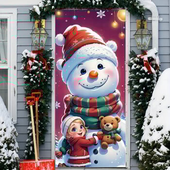 Új, határokon átnyúló karácsonyi ajtófüggönyök, határokon átnyúló ünnepi dekorációk Mikulás-partikra, ajtómatricák, színpadi akasztók